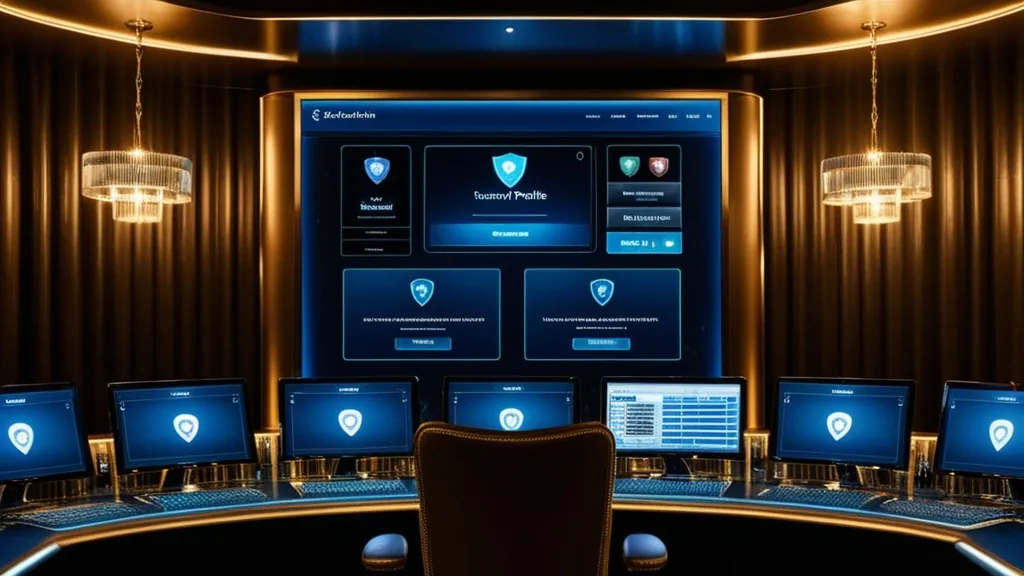 A security dashboard for account settings in a dark casino environment